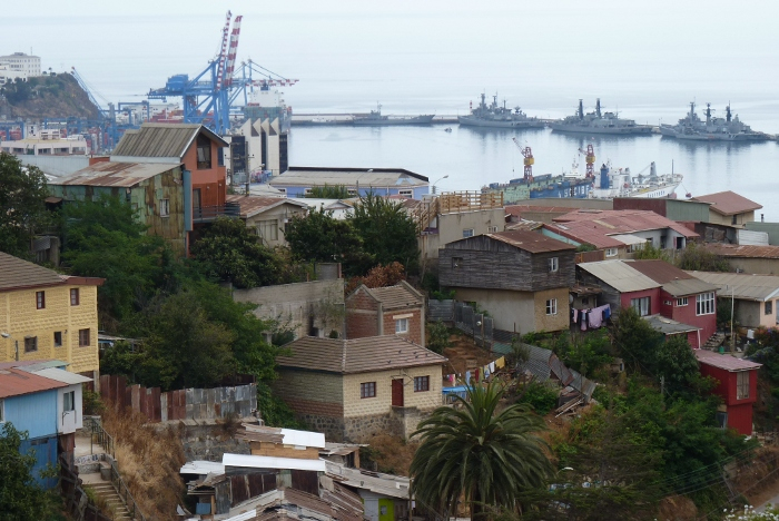 Valparaiso: Blick zum Hafen - Foto: Quetzal-Redaktion, ssc